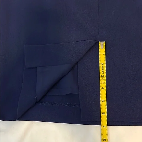 Royal Blue Summer Sleeveless Kasper Dress With Cutout. Sz 8P - Picture 9 of 11